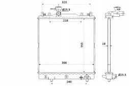 NRF NRF58353/RS2 Радіатор охолодження двигуна nrf 1770079f01 1770079f02 177007