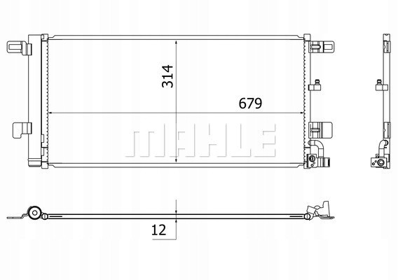 Mahle AC 961 000S Mahle змінного струму 961 000s конденсатор, кондиціонер