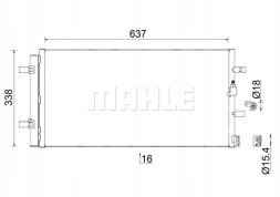 Mahle AC 961 000S Mahle змінного струму 961 000s конденсатор, кондиціонер