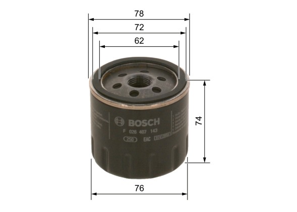 F026407143 BOSCH Фільтр масляний