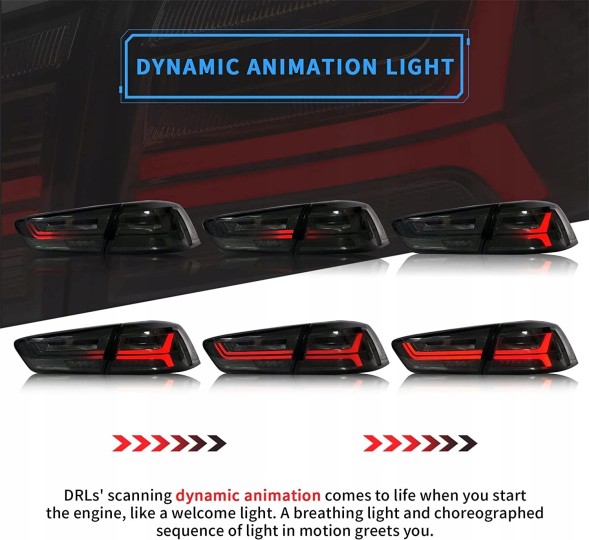 Китай YAB-YS-0155B Світлодіодні задні ліхтарі Mitsubishi Lancer EVO X 08-18 Red