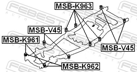 MSB K961 FEBEST Сайлентблок