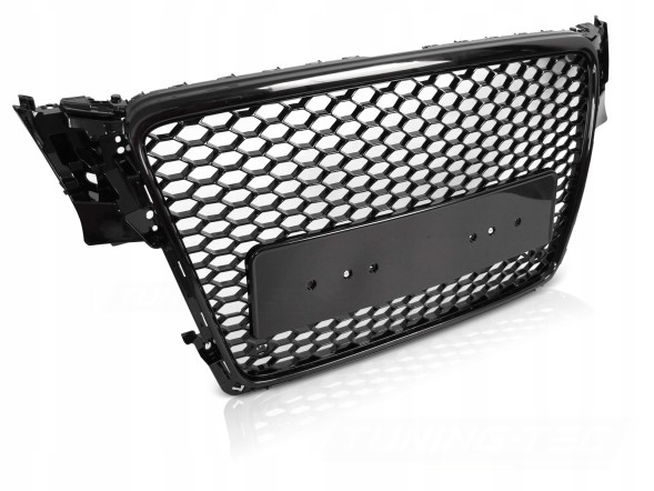 Китай grill_audi_a3_b8 РЕШІТКА РАДІАТОРА AUDI A4 B8 2007-2011 СОТОВА АТРАПА ЧОРНИЙ ГЛЯНЕЦЬ