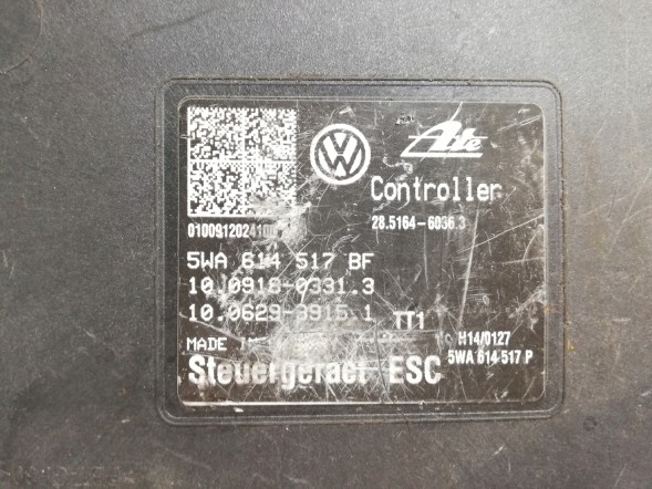 Volkswagen OE 5WA614517BF GO ГАЛЬМІВНИЙ НАСОС БЛОК ABS GOLF VII 5WA614517BF