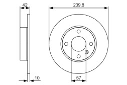 0986479S52 BOSCH Диск гальмівний