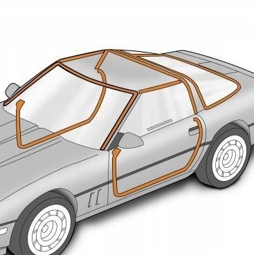 USA CR-RKB2000106 Ущільнювачі дверей даху кузова для Chevrolet Corvette C4 84-89