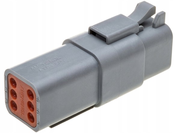 e-connectors AT06-6S/AT04-6P/ZEST/100 DEUTSCH-DT 6-контактні роз'єми (100 шт.) Amphenol-AT