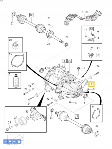 Volvo OE ПРИВІД ЕРАД МЕХАНІЧНА ЧАСТИНА OE VOLVO XC60 XC90 T8 32324105