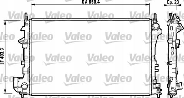 Valeo 732879 Радіатор охолодження valeo 732879