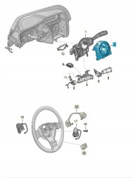 Volkswagen OE VOLKSWAGEN CADDY IV LIFT 2018 Шлейф Подушки Безпеки Airbag (Равлик) 5K0953569BD