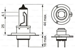 1987301078 BOSCH Автолампа 12 V 55 W H7 PLUS 90 блістер