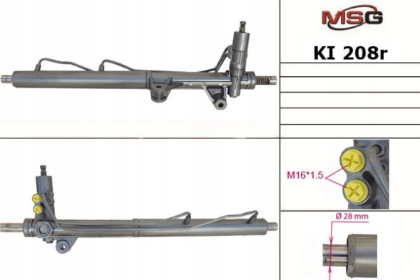 MSG KI210NEW Рульова рейка Kia Sorento 02-09