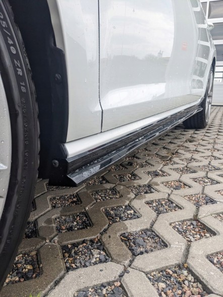 Китай Boczne Dokładki Progów GOLF 7,5 GTI Czarny Połysk Splittery Накладки на пороги чорні для Golf 7.5 GTI, задні