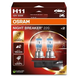 64211NB220 2HB OSRAM Автолампа Night Breaker 220 H11 55W 12V PGJ19 2 к т 2 шт