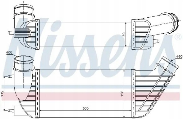 Nissens 96609 Охолоджувач повітря інтеркулер 96609 nissens