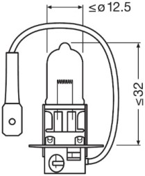 64156TSP OSRAM Автолампа Osram 70W 24V PK22S