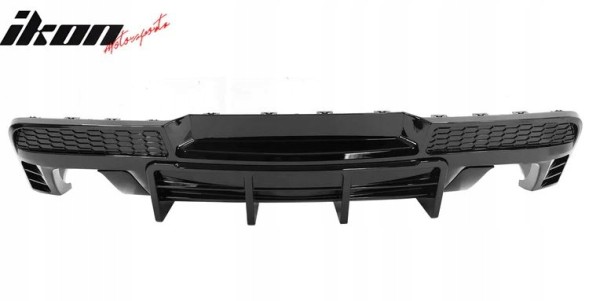 Ikon Motorsports JGD-CM15-DDGB Спойлер Дифузор заднього бампера - Чорний Блиск CHEVROLET CAMARO 2014-2015