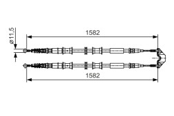 1987482138 BOSCH Трос гальма