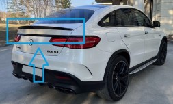 Automaniac ASWMB116+S004050 СПОЙЛЕР ЗАДНІХ ДВЕРІЙ MERCEDES GLE COUPE C292 W292 AMG GLOSS BLACK