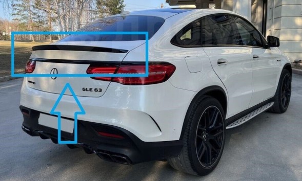 Automaniac ASWMB116+S004050 СПОЙЛЕР ЗАДНІХ ДВЕРІЙ MERCEDES GLE COUPE C292 W292 AMG GLOSS BLACK
