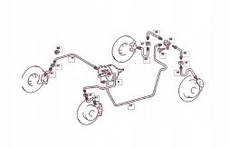 PHU DONOCIK ZPHM-0603 Przewody hamulcowe sztywne miedziane MERCEDES W114 - W115 - Pełny zestaw Провід гальмівний жорсткий мідний MERCEDES W114 - W115 - Повний комплект