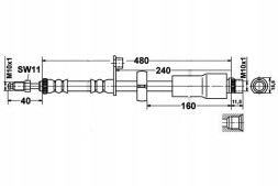 PHU DONOCIK ZPET-0802 Przewody hamulcowe teflonowe w oplocie stalowym Peugeot 207 - Peugeot 208 Peugeot 207 - Peugeot 208 Тефлонові гальмівні шланги в сталевому обплетенні