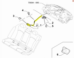 Alfa Romeo OE 50539648 Замок правого заднього сидіння Alfa Romeo Giulia QV