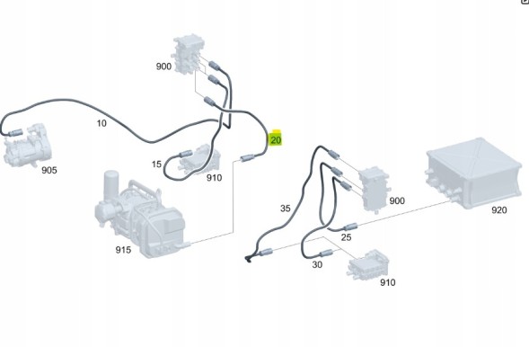 Mercedes-Benz OE A9613405020 Mercedes-benz дротова в'язка електр. Від розподільника струму а9613405020