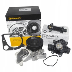 QP 11.517805811 + 11.717787870 + WPS 3017 2X термостат корпус + водяний насос contitech bmw e87 e60 e63 e90 m47n2 m57n2