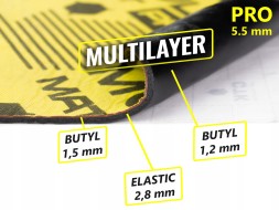 Китай CTK-BPR20P Мата CTK Multimat PRO 5.5 Box БАГАТОШАРОВА ЗВУКОІЗОЛЯЦІЙНА ЗАГЛУШАЮЧА 37x50cm