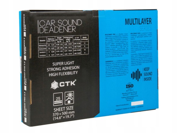 Китай CTK-BPR20P Мата CTK Multimat PRO 5.5 Box БАГАТОШАРОВА ЗВУКОІЗОЛЯЦІЙНА ЗАГЛУШАЮЧА 37x50cm