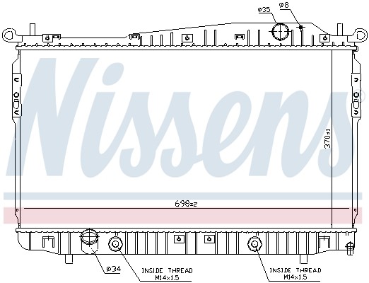 61629 NISSENS Радіатор
