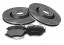 GT-Parts 000621x2, 023744 Гальмівні диски x2 + колодки ПЕРЕДНІ для Citroen C6 Peugeot 407 607 330х30мм