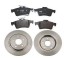 GDB1621 + DF4422 TRW ПЕРЕДНІ ДИСКИ + КОЛОДКИ OPEL CORSA C БЕЗ АБС