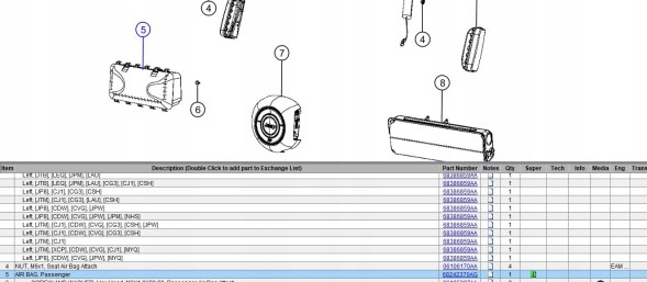 Mopar ПОДУШКА БЕЗПЕКИ ПАСАЖИРА AIRBAG JEEP COMPASS MOPAR OE 68242370AG