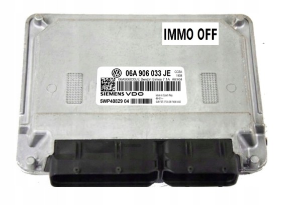 Skoda OE КОМП'ЮТЕР ЕБУ SKODA OCTAVIA 1.6 06A906033JE 5WP40829 IMMO OFF