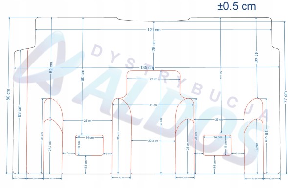 Китай 41211 PETEX Килимове покриття гумове для V-Class/Vito 1 ряд чорне 1 шт.