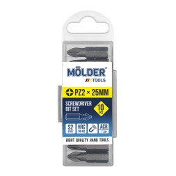 MT7122510 MOLDER Набір біт MOLDER PZ2x25мм 10шт в пл упаковці