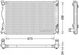 Denso DRM02028 Радіатор охолодження drm02028 denso