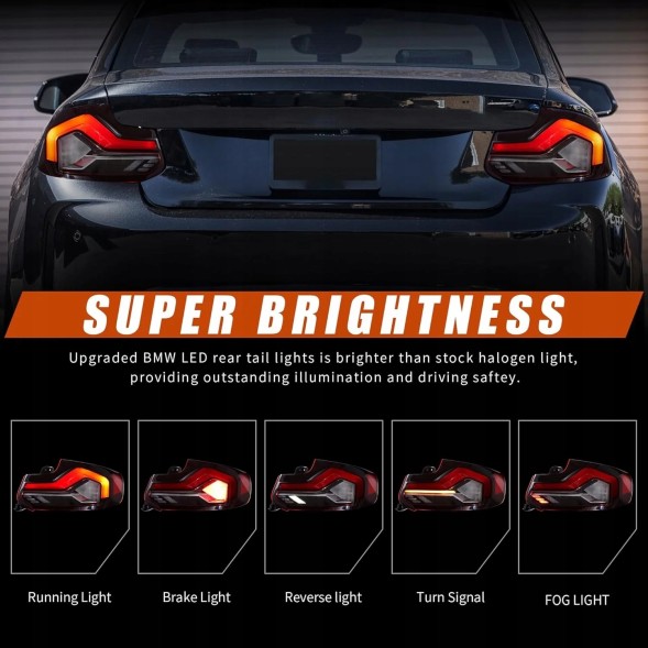 VLAND LDBMM7 mhm Комплект задніх ліхтарів Vland Led Tuning M2-look Bmw 2 f22 f23 f87 2014-2021
