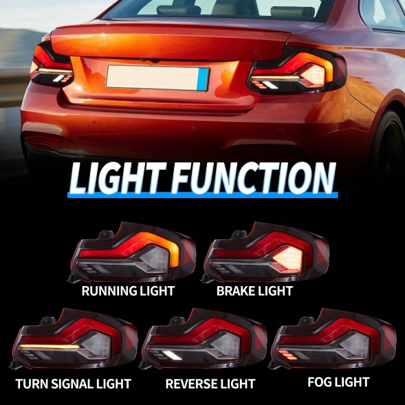 VLAND LDBMM7 mhm Комплект задніх ліхтарів Vland Led Tuning M2-look Bmw 2 f22 f23 f87 2014-2021