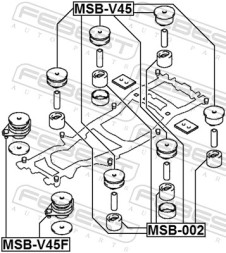 MSB V45 FEBEST Сайлентблок