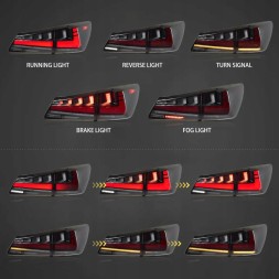 VLAND 801191-4 mhm Комплект задніх ліхтарів Vland Full Led Neon Tuning Red New Lexus IS II 2 2006-2013