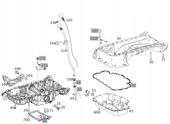 Mercedes-Benz OE A1570140102 НИЖНИЙ ПІДДОН ДВИГУНА MERCEDES M157 AMG 63