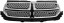 TY 55079364AJ Dodge Durango 14-20 Макет решітки радіатора, хромовані планки, чорний