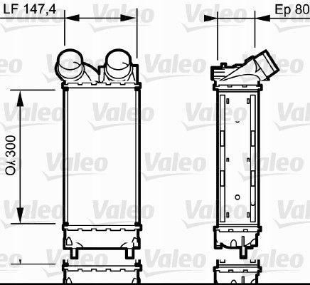Valeo 818837 Intercooler c.C4 04->/p.308 07->/3008/5008/berlingo 08-> 1.6hdi