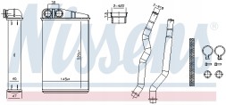 Nissens 707270 Теплообмінник, обігрів салону nissens 707270