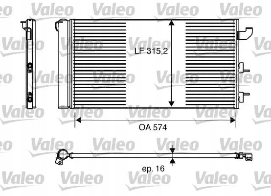 Valeo 818162 Конденсатор радіатора кондиціонування повітря з осушувачем