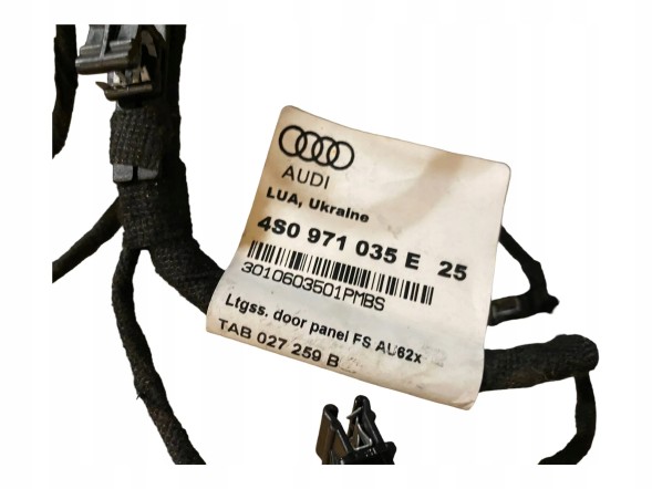 Audi OE 4S0971035E AUDI R8 4S ЖГУТ ПРОВОДІВ ЛІВИХ ДВЕРЕЙ