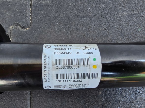 BMW OE AMORTYZATOR LEWY VDC MINI F60 COUNTRYMAN 6876685 NOWY ! UALI08.06.25 АМОРТИЗАТОР ЛІВИЙ VDC MINI F60 COUNTRYMAN 6876685 !